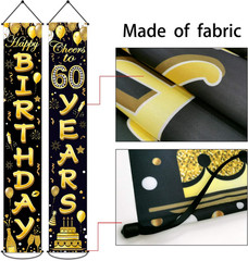 60th Birthday Party Banner Decorations for Women Men 60 Year Old Door Banners Si