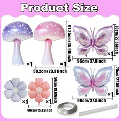 Fairy Balloons Butterfly Balloons for Fairy Birthday Party Decorations Butter…