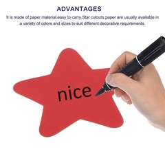 100 Pack Star Cutouts Paper Bulletin Board Decorations 3.4×3.4 Inch DIY