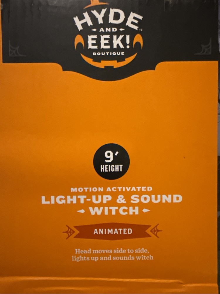 9’ Halloween Towering Witch Decorative Prop Hyde & EEK! Motion Light-up & Sound