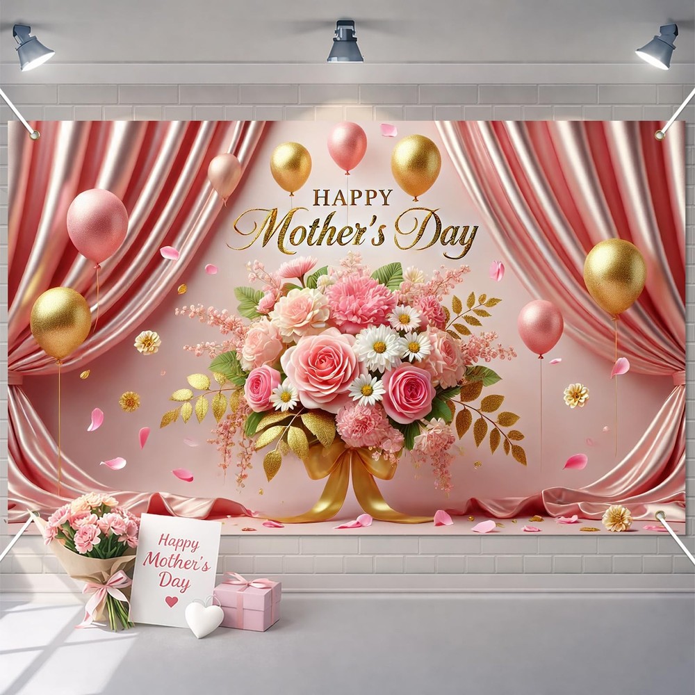 Mother’s Day Photography Backdrop Indoor Outdoor Garden Party Home Decorations .
