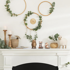 Woodland Animal Table Decor 12 Pc Rustic Forest Centerpiece Signs Detachable
