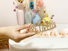Retirement Party Decorations Retired Tiara/Crown, Retired Sash for Women Reti