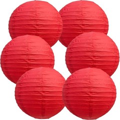 Traditional Chinese Red Paper Lanterns – 6 Pack for Birthdays & Anniversaries