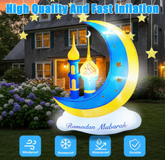 5FT Ramadan Inflatable Eid Mubarak Moon Cloud Star Mosque
