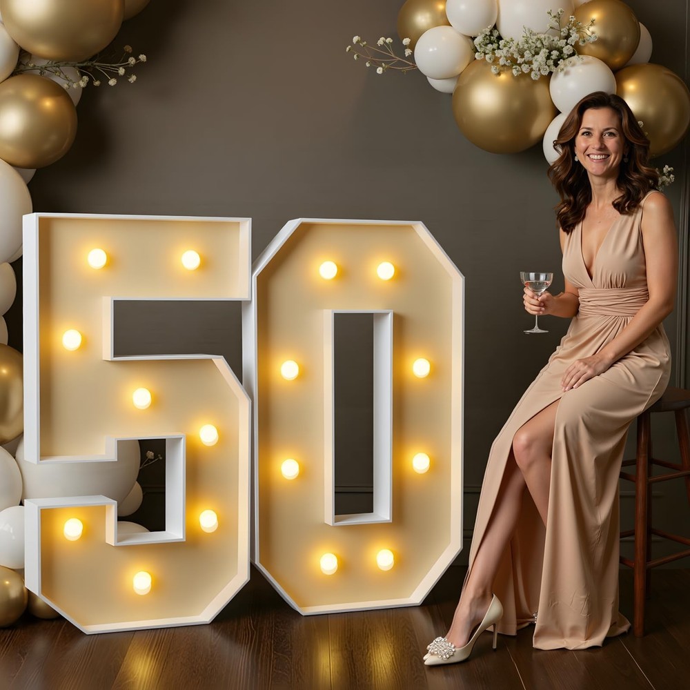 3 Ft Block Marquee Numbers 50th Birthday Decorations Women Foam Board Arch DIY