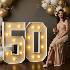 3 Ft Block Marquee Numbers 50th Birthday Decorations Women Foam Board Arch DIY