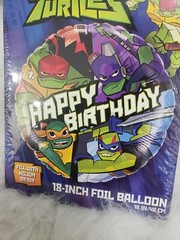 2 NINJA TURTLE Happy Birthday Foil Helium Balloon 18 Inch Boy Decorations