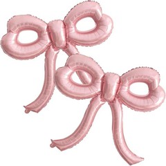 2 Pcs Pink Bow Balloons Bow Party Decorations for Girl Women Pink Bow Birthda…