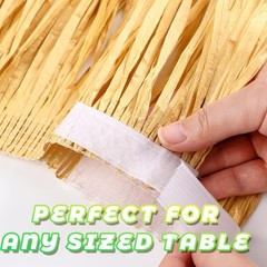 105 ft Natural Raffia Grass Table Skirts Fringes Hawaiian Luau Straw Grass Skirt