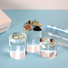 Clear Polished Acrylic Cube Cylinder round Photo Props Transparent Solid Acrylic