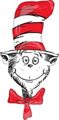 Cat In The Hat Party Supplies 9pc 2nd Balloon Bouquet Decorations