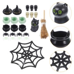 1 Set Miniature Halloween Things Decor Cake Decorations Home Mystery Crafts Hat