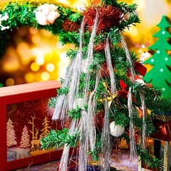 Icicles Tinsel 5000 Strands Christmas Tree Foil Fringe Silver Holiday