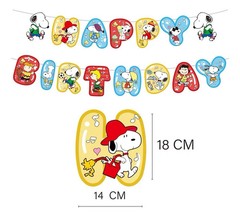 Peanuts Snoopy Themed Birthday Party Decorate Kit Banner Balloons Cake Toppers