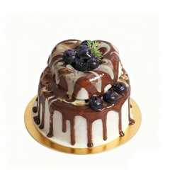 Fake Cake Dessert Artificial Cream Chocolate Jam Blueberry Food Model Prop