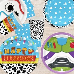 Party Supplies 120pcs Blue Cloud Theme Pack 30 Guests Disposable Plates Napki…