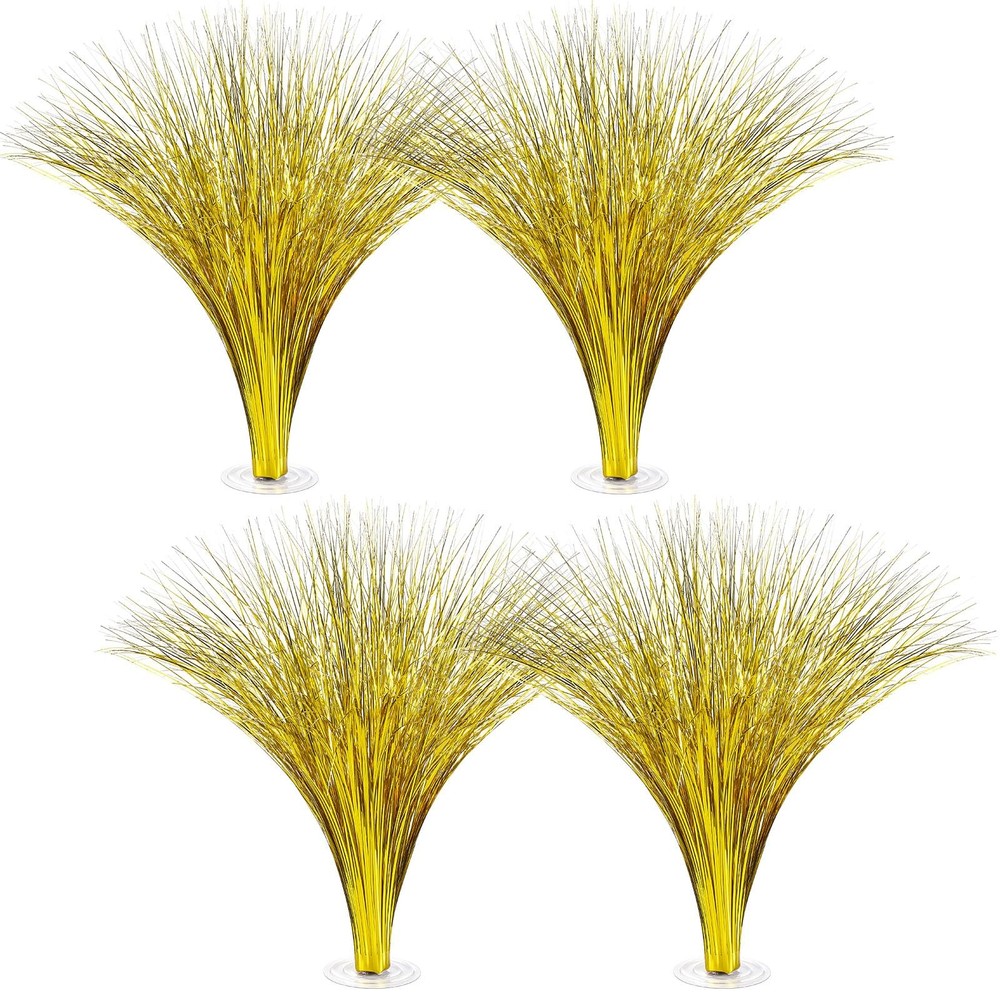 4 Pcs Plastic Metallic Spray Centerpieces for Table Decorations for Celebrati…