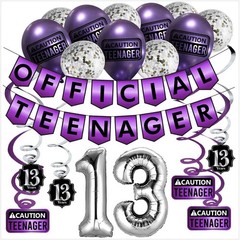 Complete 13th Birthday Party Pack – Silver Balloons & Hilarious Decorations