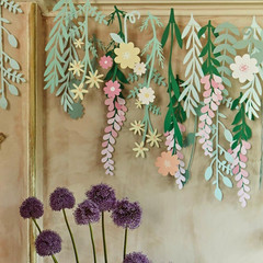 Double-Sided Wildflower Garland for Garden Party Decorations and Events