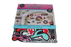 Rock-n-Roll Car 50’s Cutout Wall Decorating Party Decorations 30 PCs Amscan