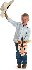 4 Pieces Inflatable Stick Horse with Air Pump Inflatable Horse Head Stick Bal…