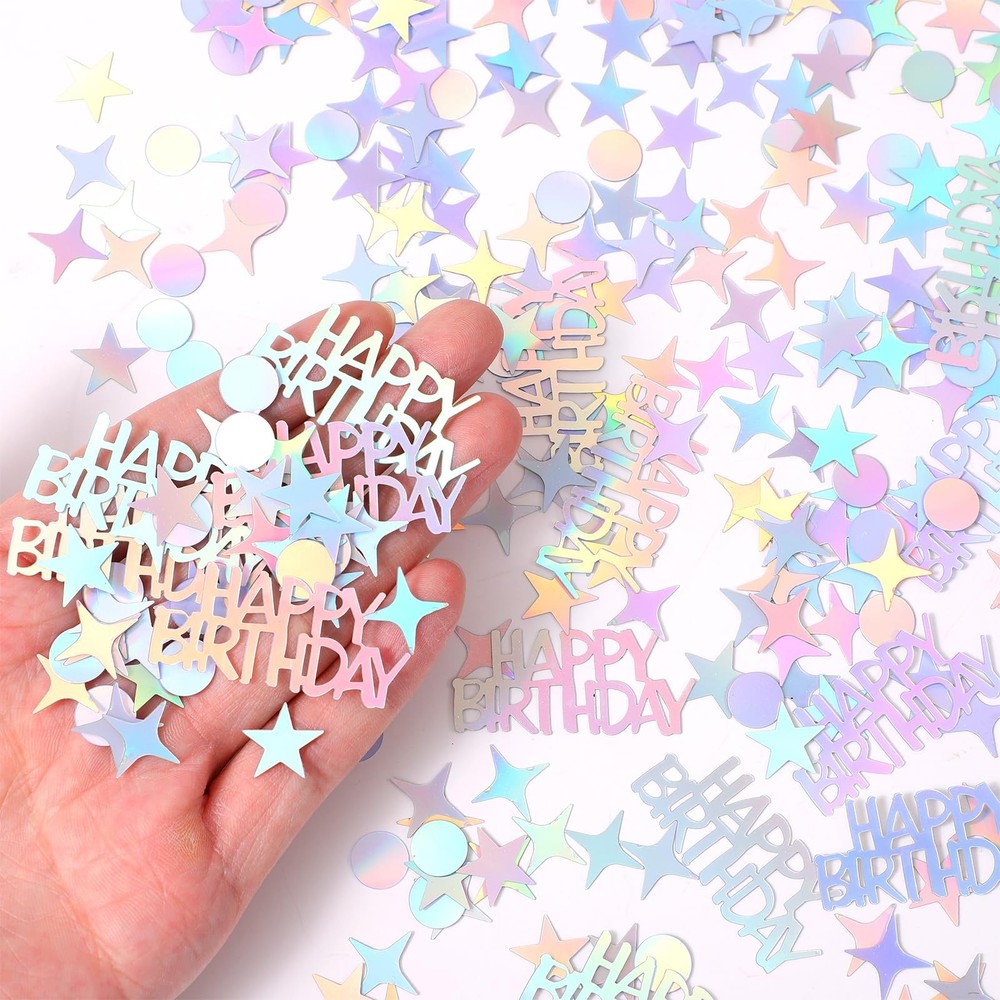 Birthday Confetti Table Decorations Glitter Metallic Colorful Party DIY Crafts