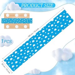 Cartoon Table Runner3 x 72 Inch Blue Sky White Cloud Tablecloth Party 1