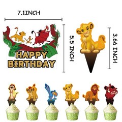 The Lion King Birthday Party Decor Supplies Cake Toppers Cupcakes Set Kit