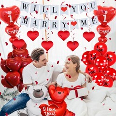 Will You Marry Me Decorations – 534 Pcs Proposal Decorations Kit Love-Bear I …