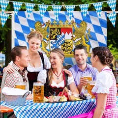 3×5 Ft for Oktoberfest Decorations, 1 Pc Bavarian German Flag – Double Sided …