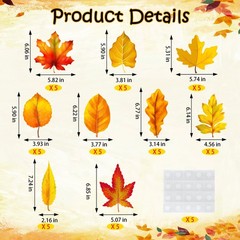 Autumn Thanksgiving Fall Maple Leaves Cutouts Bulletin Board Decor 45 Pack
