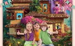 Magic Movie Backdrop Magical Floral House Butterfly Background for Kids Family
