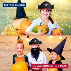 ZeeDix 36 Pcs Pirate Accessories for Kids, Include 12 Pirates Hats, 12 Eye Patch