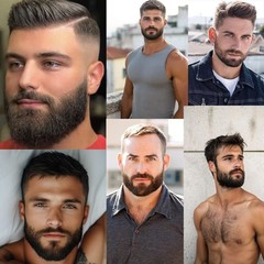 Fake Beard and Mustache Set, Realistic Black Facial Hair, Fake Beard for Men,…