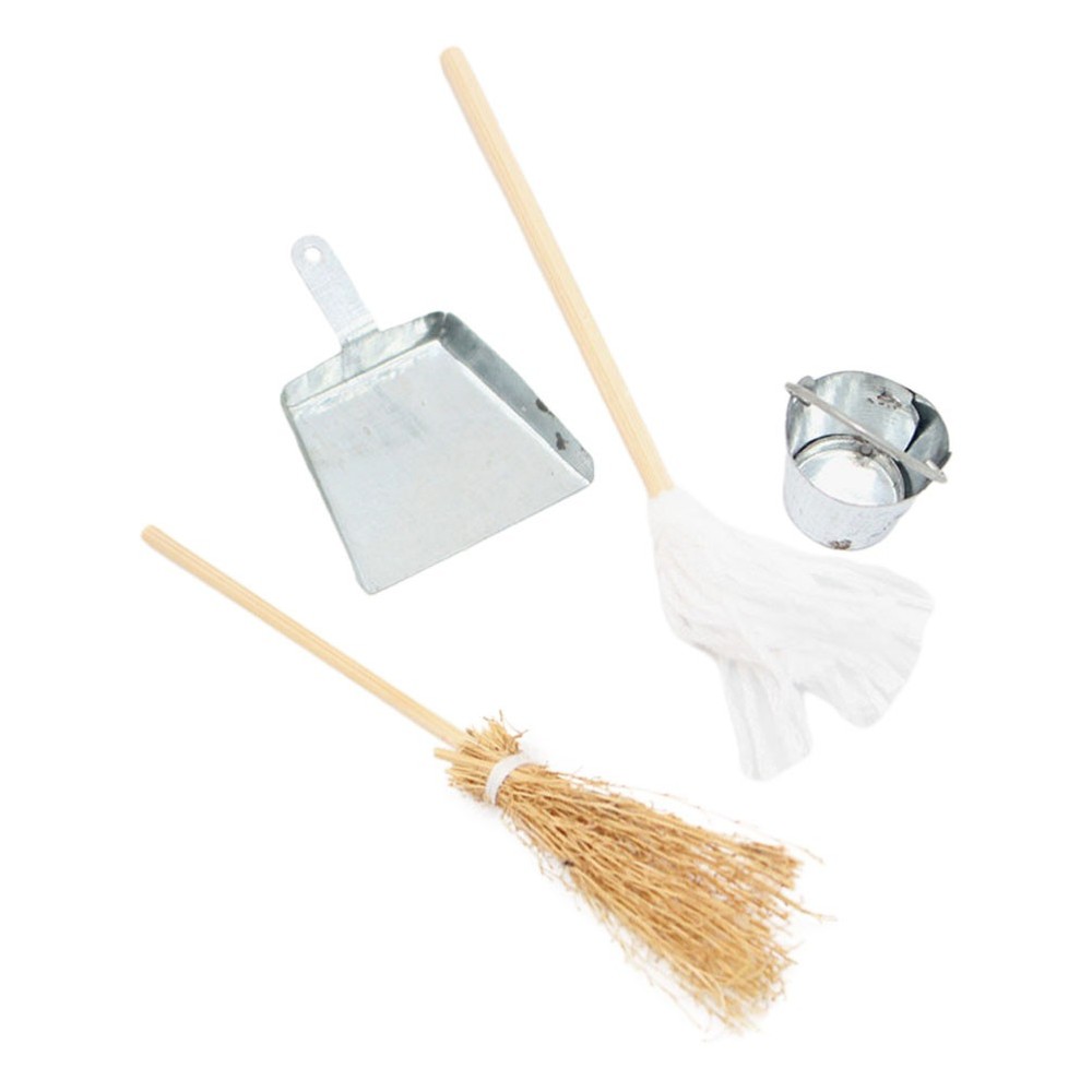 Dollhouse Accessories Mini Cleaning Tools Assorted Color 1Set