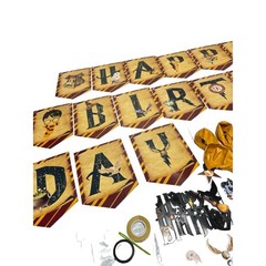 Harry Potter Themed Happy Birthday Banner Balloons Cupcake Picks & Cake Topper S