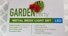 Pineapple String Lights Metal Mesh LED Set 10 Lights Copper Colored CHIC Home
