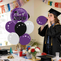 4Pcs Class of 2026 Graduation Balloon Stands Congrats Grad Party Centerpieces