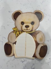 VTG 1982 Beistle Co USA Teddy Bear Die Cut Party Decor Honeycomb Baby Shower