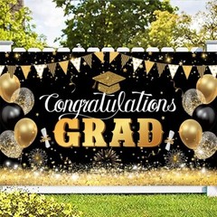 Congrats Grad Banner Congratulations Banner Xtra Large Size 72×44 Inch Grad New