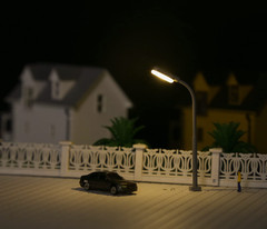 OO HO scale Model Street Lights Post Street 1:87 White LED Landscape Brand New