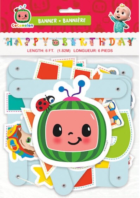 COCOMELON Happy Birthday jointed banner 6 ft