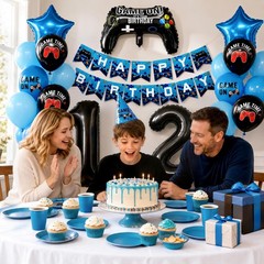 12th Birthday Decorations for Boys,Video Game Birthday Party Decoration with …