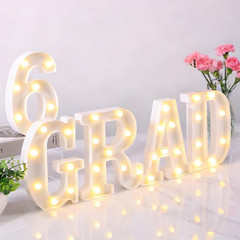 2026 Graduation Decorations – 8 LED Marquee Light-Up Letters,Grad 2026″ for Pres