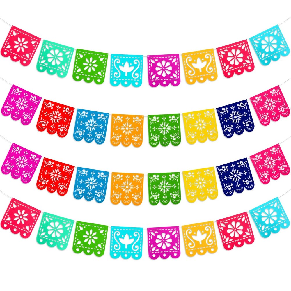 Fiesta Party Decorations Banner, Mexican Party Decorations Banner, Felt Papel…