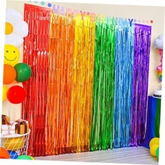 Rainbow Party Decorations, 2 Pack 3.3×6.6ft Pride Decorations, Cartoon