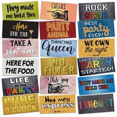 24 Designs Photo Booth Props for All Occasions Photo Booth Sign Decorations f…
