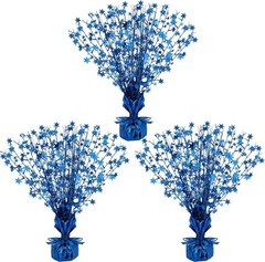 3 Pieces Metallic Foil Spray Centerpiece Birthday Table Decoration Star Burst