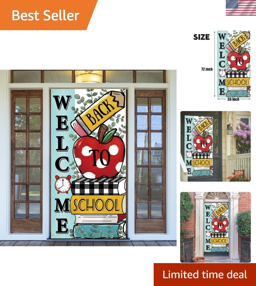 35″x71″ Back to School Celebration Banner – Eye-catching Polyester Decor
